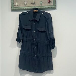 Richard Chai Love slate cargo tab sleeve button from Mini Dress 6